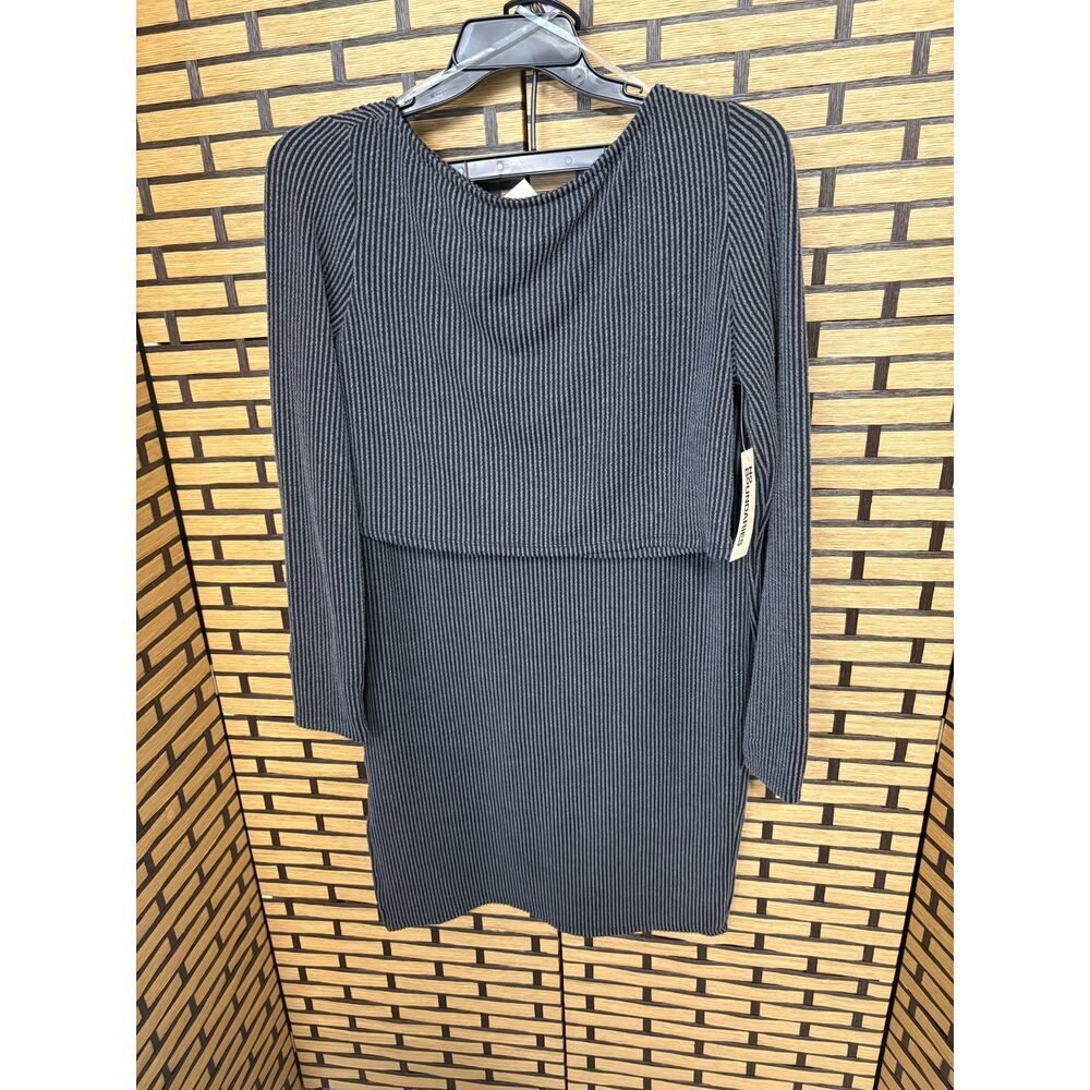 No Boundaries Gray/Black Ribbed Two Piece Skirt Set Size XXL